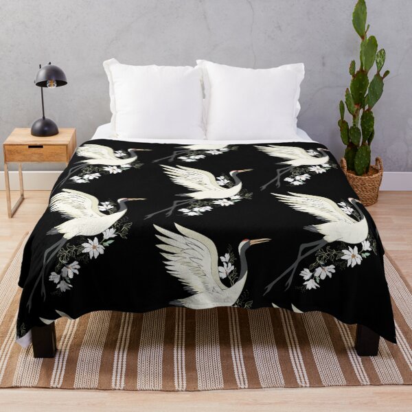 Item preview, crane bird in flight, white crane bird flying, crane bird portrait designed and sold by GreyStanzione1.