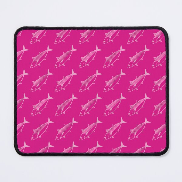 Item preview, Cute Bonito Fish in Pastel Pink on Hot Pink designed and sold by fruttidimare.