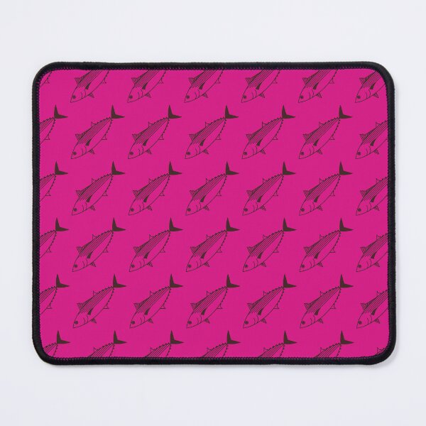 Item preview, Cute Bonito Fish in Maroon Brown on Hot Pink designed and sold by fruttidimare.