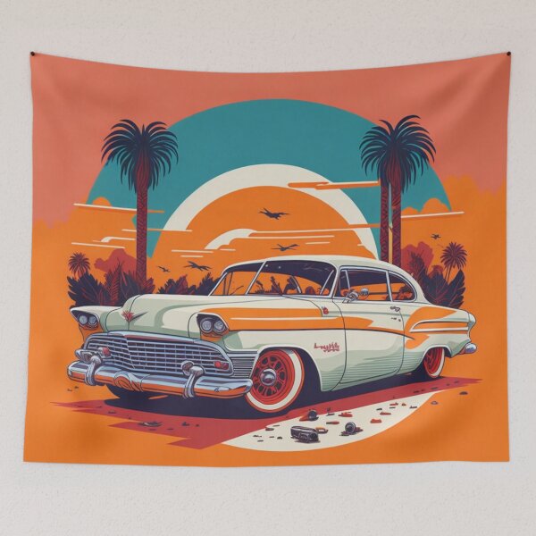 Item preview, 003 Classic Car in Texas Street designed and sold by Alexis Art Collection.
