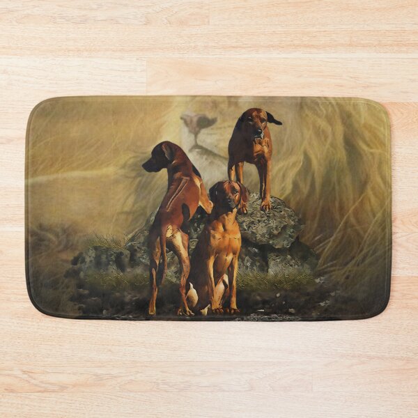 Item preview, Rhodesian Ridgeback with Lion designed and sold by TammyHunterArt.