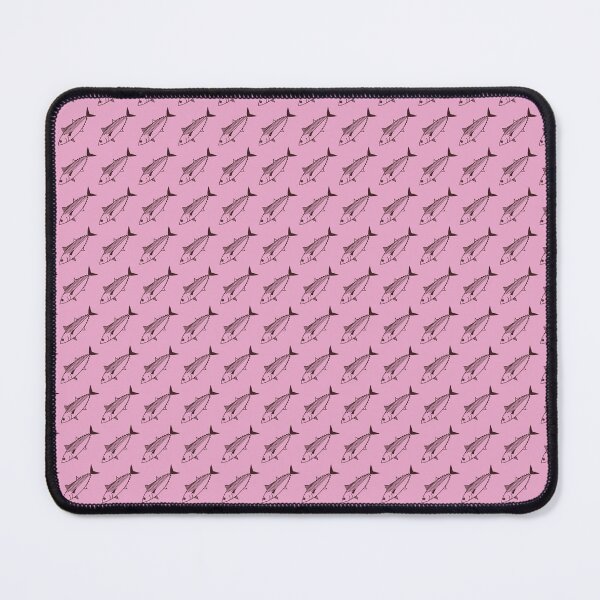Item preview, Cute Bonito Fish in Maroon Brown on Pastel Pink designed and sold by fruttidimare.