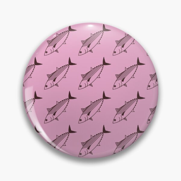 Item preview, Cute Bonito Fish in Maroon Brown on Pastel Pink designed and sold by fruttidimare.