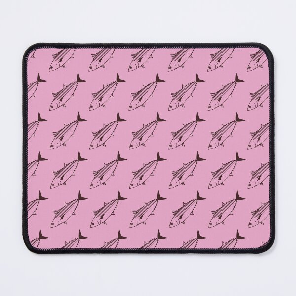 Item preview, Cute Bonito Fish in Maroon Brown on Pastel Pink designed and sold by fruttidimare.