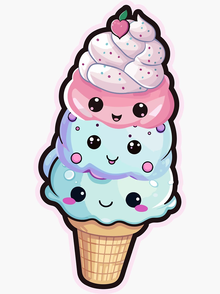 How To Draw A Unicorn Ice Cream Cone Kawaii ☆ Cute Easy Drawings Tutoria...  | Cute easy drawings, Easy drawings, Kawaii