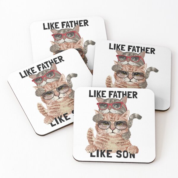 Item preview, like father like son cat, cat family sunglasses, cat family quotes designed and sold by GreyStanzione1.