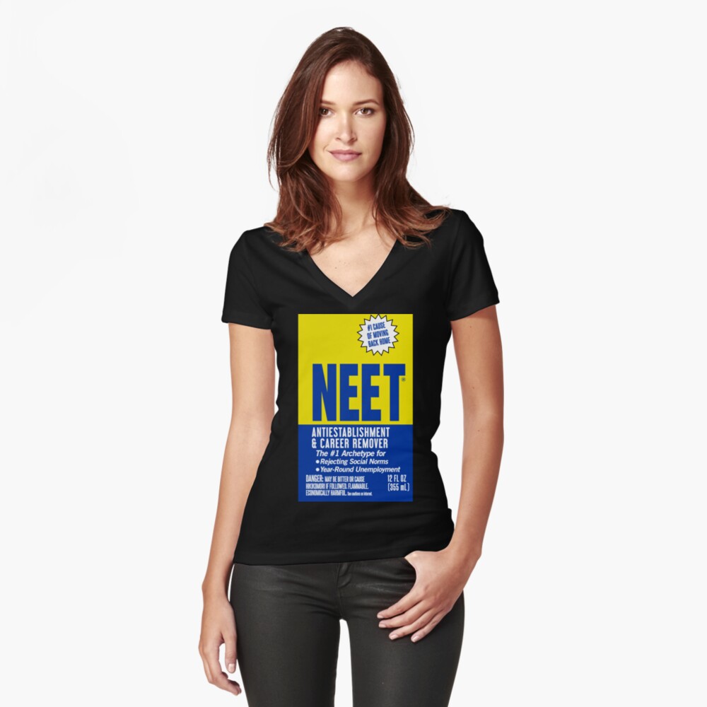 Item preview, Fitted V-Neck T-Shirt designed and sold by merimeaux.