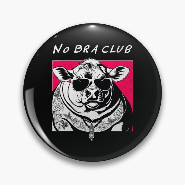 Item preview, No Bra Club - Retro Cow designed and sold by Hugo Bloke.
