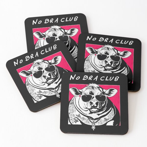 Item preview, No Bra Club - Retro Cow designed and sold by Hugo Bloke.