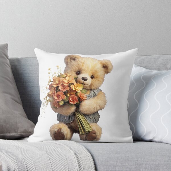 Item preview, Teddy Bear with flowers designed and sold by Urbane Collective.