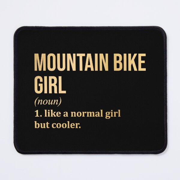 Item preview, Mountain Bike Girl Definition MTB in Gold designed and sold by XCIV.