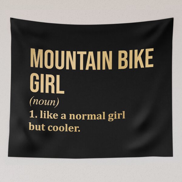 Item preview, Mountain Bike Girl Definition MTB in Gold designed and sold by XCIV.