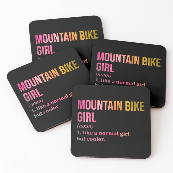 Item preview, Mountain Bike Girl Definition MTB in Watercolor designed and sold by XCIV.