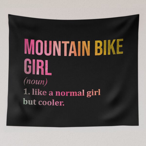 Item preview, Mountain Bike Girl Definition MTB in Watercolor designed and sold by XCIV.