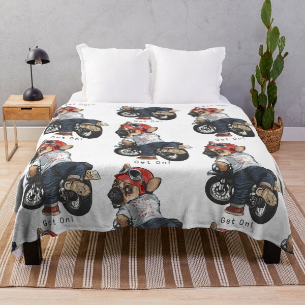 Item preview, get on dog on motorbike, dog getting motorbike, cute cartoon dog motorbike designed and sold by GreyStanzione1.