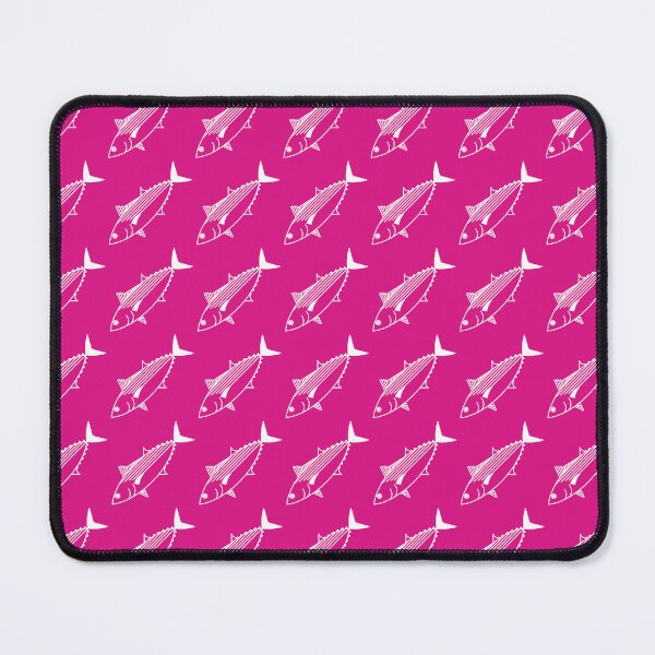 Item preview, Cute Bonito Fish in White on Hot Pink designed and sold by fruttidimare.