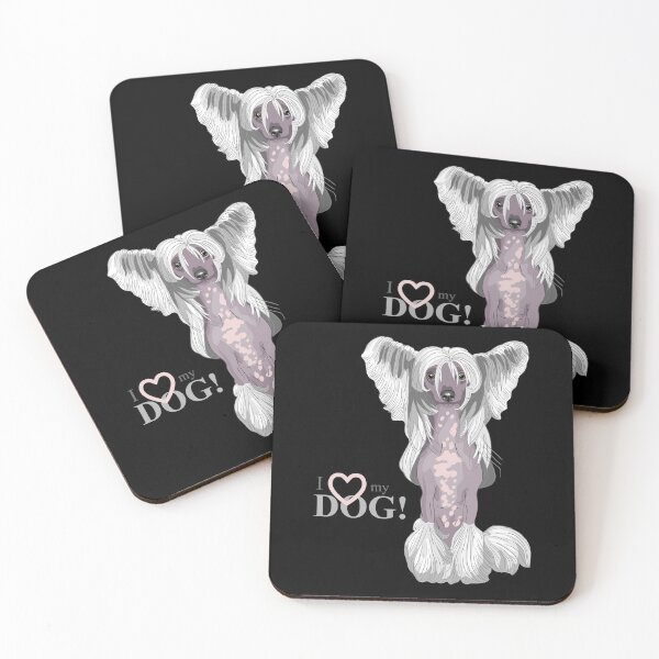 Item preview, Chinese crested dog, long hair dog portrait, cute dog  designed and sold by GreyStanzione1.