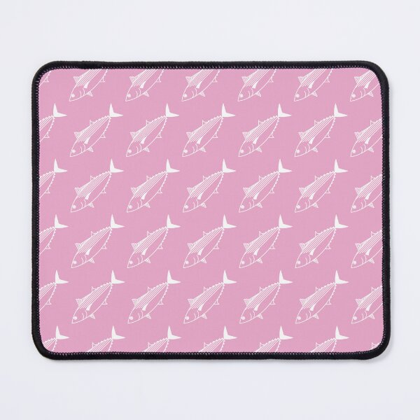 Item preview, Cute Bonito Fish in White on Pastel Pink designed and sold by fruttidimare.