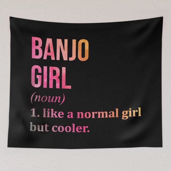 Item preview, Banjo Girl Definition Banjo in Watercolor designed and sold by XCIV.