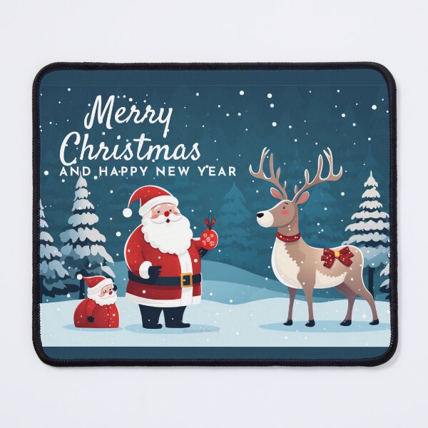 Item preview, Merry Christmas Santa and Reindeer designed and sold by KitsuneYin.