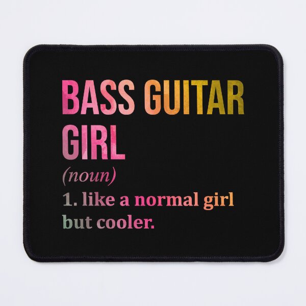 Item preview, Bass Guitar Girl Definition Bass Guitar in Watercolor designed and sold by XCIV.
