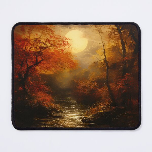Item preview, Sunrise, or sunset, in a forest drawn by an impressionist designed and sold by PetroliniVideo.