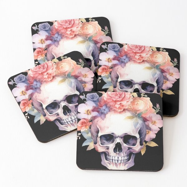 Item preview, Floral Frida Calavera designed and sold by mann-doodles.