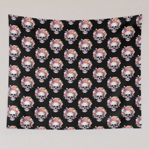 Item preview, Floral Frida Calavera designed and sold by mann-doodles.