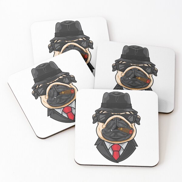Item preview, Pug head cartoon mafia, cartoon pub mafia, mafia dog cartoon  designed and sold by GreyStanzione1.