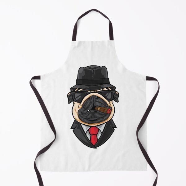 Item preview, Pug head cartoon mafia, cartoon pub mafia, mafia dog cartoon designed and sold by GreyStanzione1.