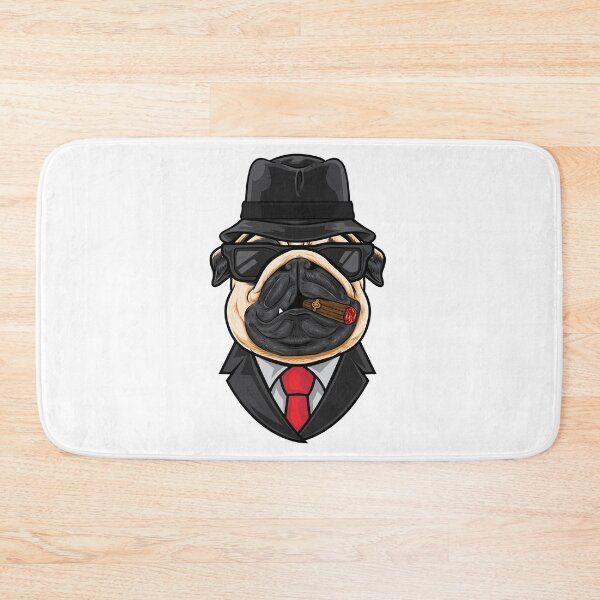 Item preview, Pug head cartoon mafia, cartoon pub mafia, mafia dog cartoon  designed and sold by GreyStanzione1.
