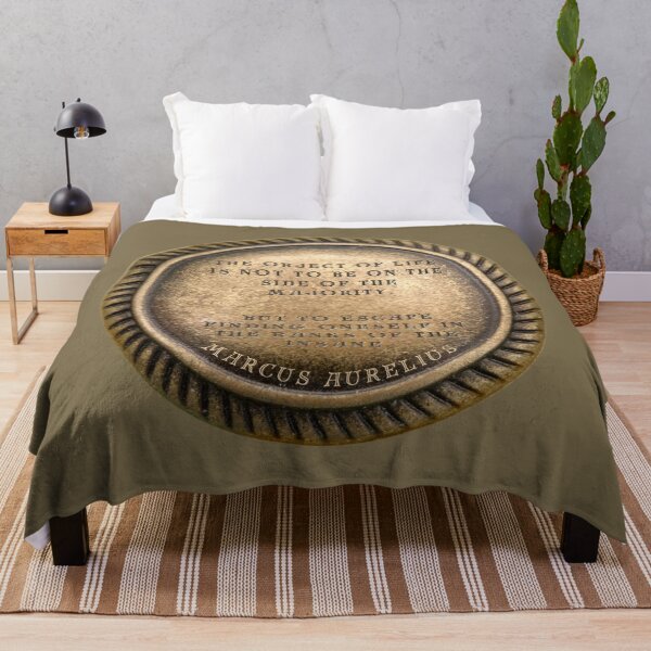 Item preview, Marcus Aurelius Quote " The object of life is not to be on the side of the majority, but to escape finding oneself in the ranks of the insane. " designed and sold by LaziniArts.