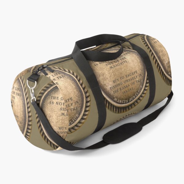 Item preview, Marcus Aurelius Quote " The object of life is not to be on the side of the majority, but to escape finding oneself in the ranks of the insane. " designed and sold by LaziniArts.