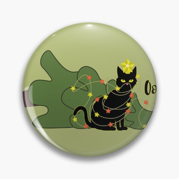 Item preview, Black cat dropped Christmas tree designed and sold by AnnArtshock.