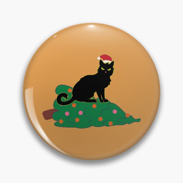 Item preview, Evil black cat dropped Christmas tree designed and sold by AnnArtshock.