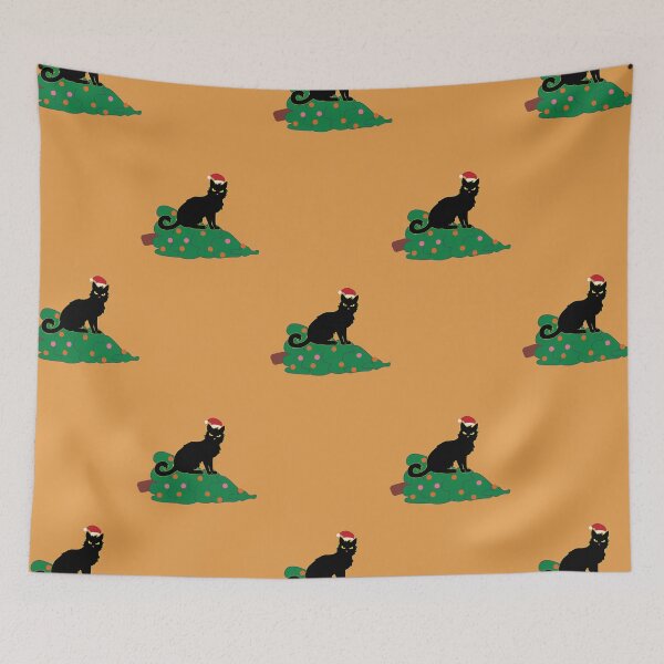 Item preview, Evil black cat dropped Christmas tree designed and sold by AnnArtshock.