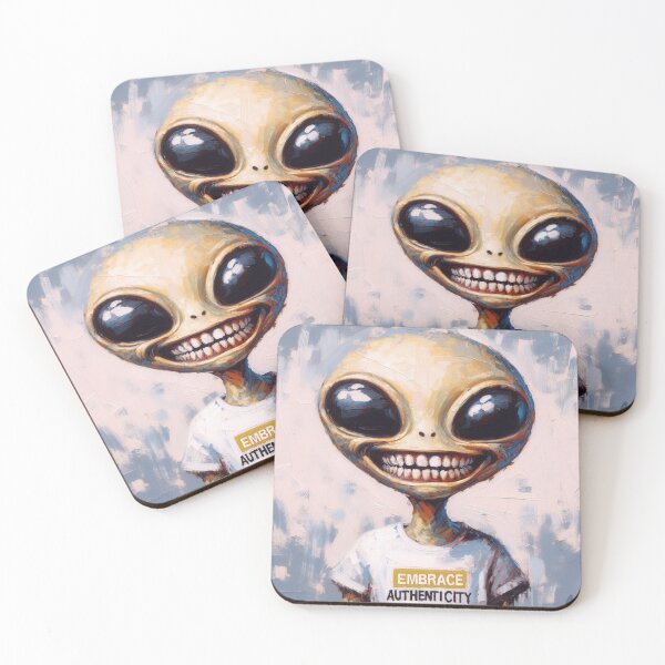 Item preview, A portrait of a cute authentic alien designed and sold by Andreja's shop.