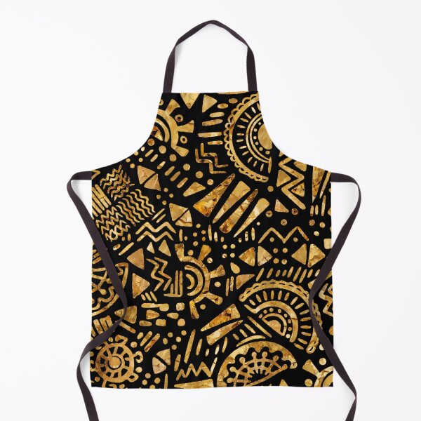 Item preview, Ethnic Ornament Pattern - Black and Gold designed and sold by k9printart.