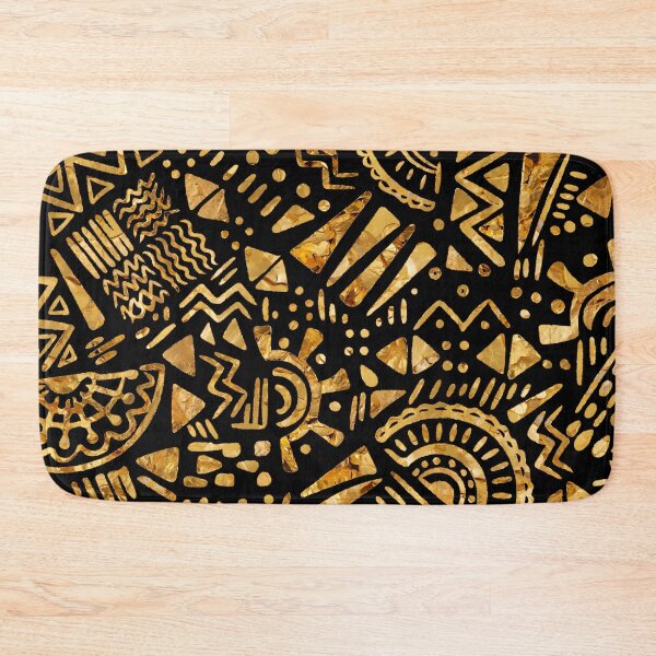 Item preview, Ethnic Ornament Pattern - Black and Gold designed and sold by k9printart.