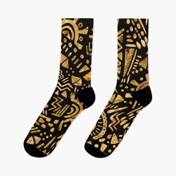 Item preview, Ethnic Ornament Pattern - Black and Gold designed and sold by k9printart.