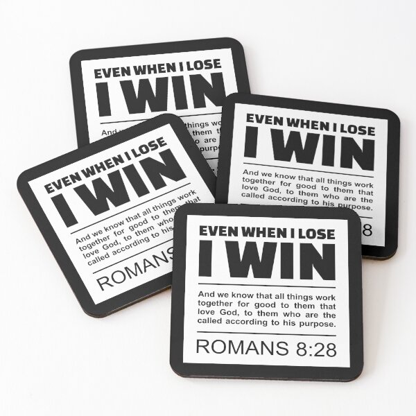 Item preview, Romans 8:28 - Even When I Lose, I Win - Bible Scripture designed and sold by Vector-Artist.