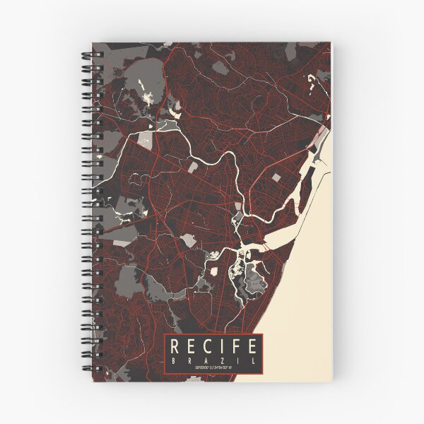 Item preview, Recife City Map of Brazil - Vector designed and sold by deMAP.