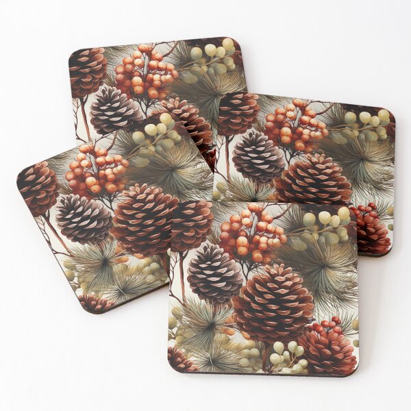 Item preview, Pinecone Winter Pattern designed and sold by Hibiskusmond.