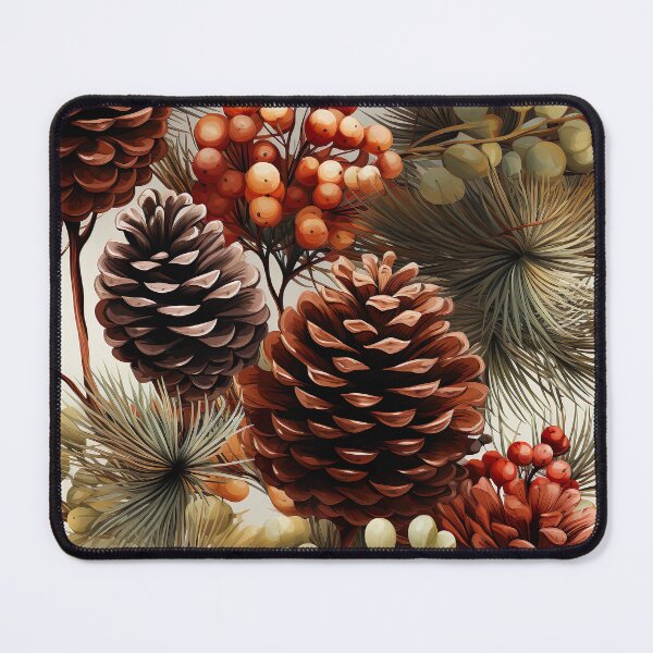 Item preview, Pinecone Winter Pattern designed and sold by Hibiskusmond.