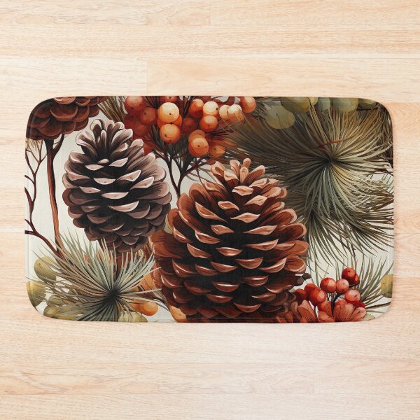 Item preview, Pinecone Winter Pattern designed and sold by Hibiskusmond.