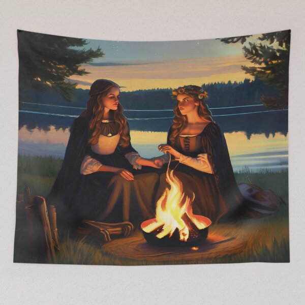 Item preview, Sister Witches Casting A Spell designed and sold by KoliBabb.