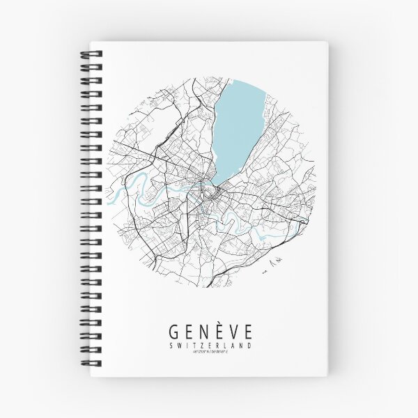 Artikelvorschau, Genfer Stadtplan der Schweiz - Kreis entworfen und verkauft von deMAP.