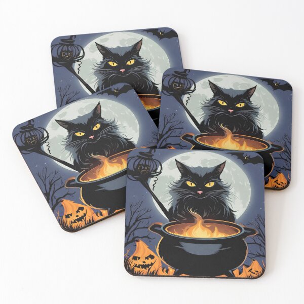 Item preview, Gato negro y caldero hirviendo designed and sold by KoliBabb.