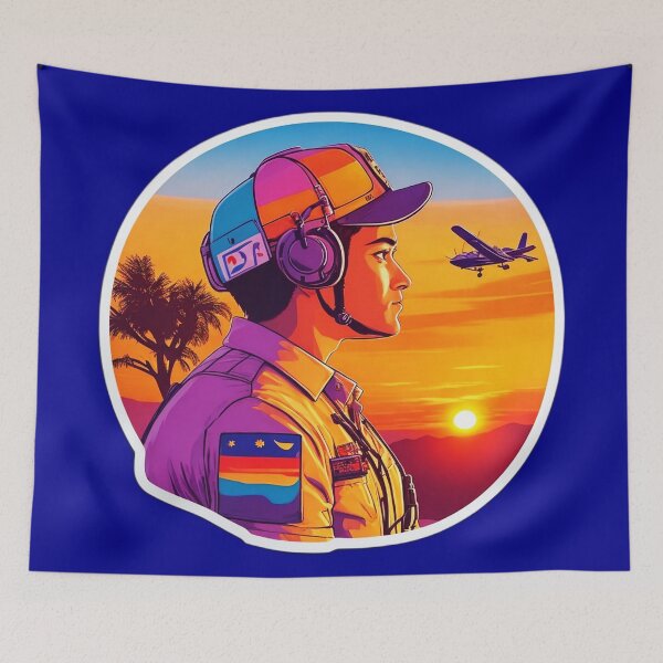Item preview, Sunset Airplane Aviator - Pilot Gift designed and sold by Ridiculam Toga.