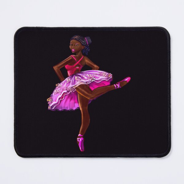 Item preview, African American, Black ballerina girls with corn rows dancing 4 !  This black girl loves dance Afro hair dark brown skin tutu. Love Ballet designed and sold by Artonmytee.